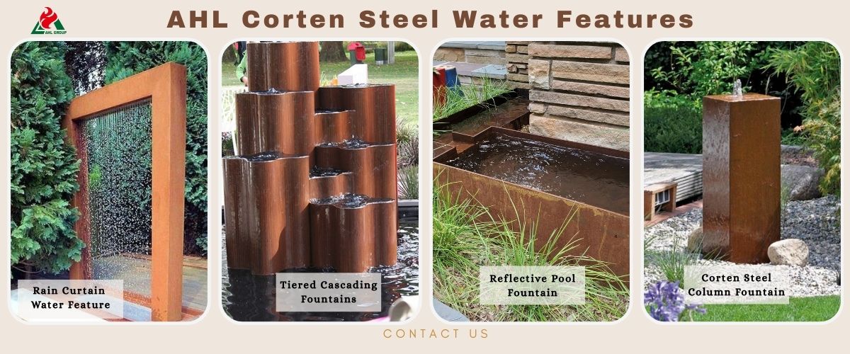 corten water features styles 